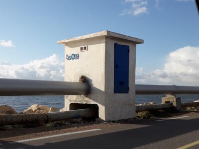 DJBA_44, Space Invader on Route Romaine - Zarzis Zarzis — Street art by Invader in Midoun