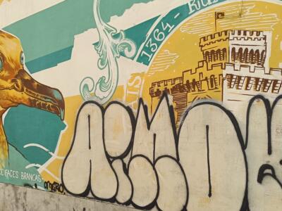 Cormoran de Cascais par Third — Street art de Third rua à Cascais