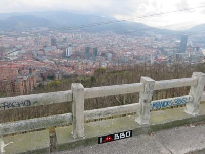 BBO_38, Space Invader on Enekuri - Artxanda errepidea — Street art by Invader in Bilbao