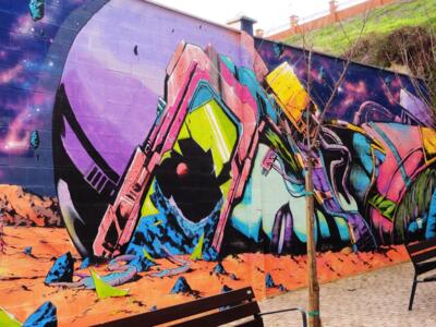 Overload — Street art by Deih xlf in La Bañeza