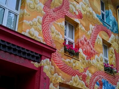 Le Drachenhaus de Ben Mathis — Street art de Ben Mathis à Düsseldorf