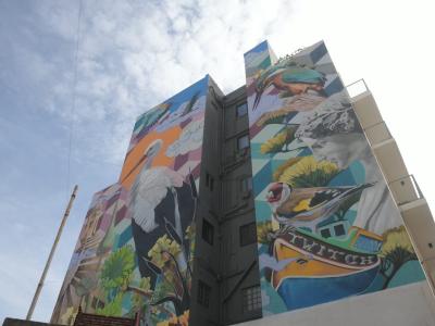 Migratory Birds of Malta — Street art by James Micallef Grimaud in St Julian's