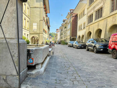 BRN_02, Space Invader on Postgasse — Street art by Invader in Bern