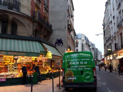 PA_1034, Space Invader on Rue Saint-Honoré — Street art by Invader in Paris
