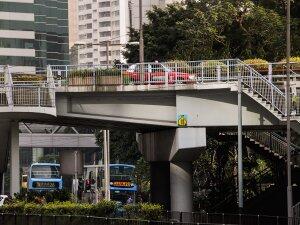 HK_45, Space Invader on Queensway — Street art by Invader in Hong Kong