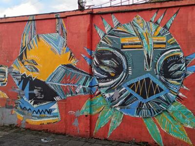 Masques dentelés par Guapo Sapo — Street art de Guapo Sapo à Köln