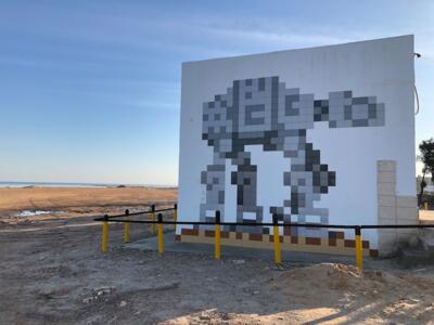 DJBA_41, Space Invader on Avenue de l'Environnement — Street art by Invader in Houmt Souk