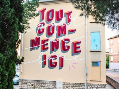 Everything Starts Here — Street art by Christine Sejean in Port-de-Bouc
