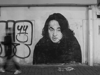 Hommage à Shin Hae-chul — Street art de GR1 à Seoul