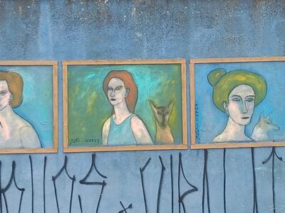 Women and foxes in three frames — Street art in Lisboa