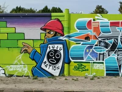 Zulu Nation, Peace Unity Love & Havin' Fun — Street art à Reims