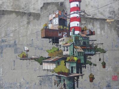 The Lighthouse — Street art by WEN2 in Saint-Brieuc