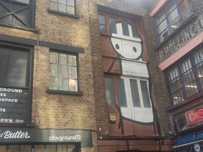 Rivington Street Figure — Street art by Stik in London
