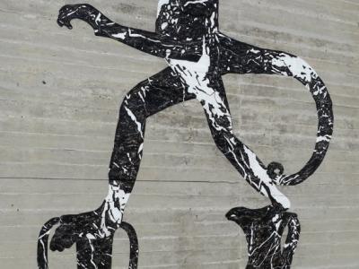 The Colossus at the Crete Museum — Street art by Vincent Parisot in Heraklion