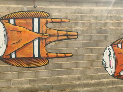 Poissons-clowns orange, par Gonçalo MAR — Street art de Gonçalo MAR à Lisboa