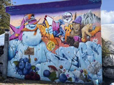 Terrain de jeux — Street art de Zesoner à Crest-Voland