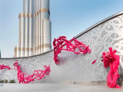 Déclaration, œuvre calligraphique — Street art de eL Seed à Dubai