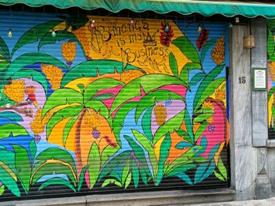 Bananas is my Business, Tropical Shutters — Street art in Bruxelles