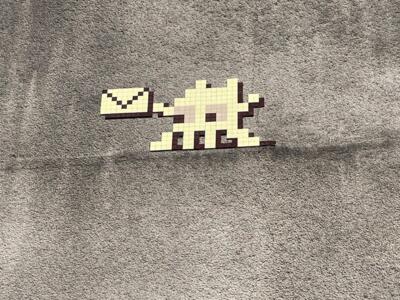 FTBL_25, Space Invader de la rue de Larchant — Street art de Invader à Villiers-sous-Grez