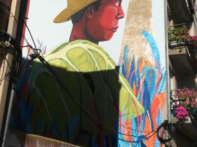 Farmer — Street art by Thiago Mazza in La Bañeza