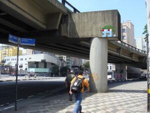SP_29, Space Invader de Rua Helvétia — Street art de Invader à São Paulo