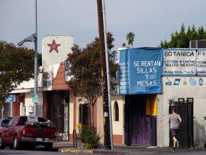 LA_213, Space Invader on 4967 Santa Monica Boulevard — Street art by Invader in Los Angeles