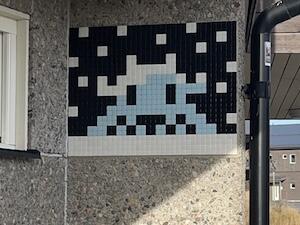 LAP_37, Space Invader at Storklinten — Street art by Invader in Boden