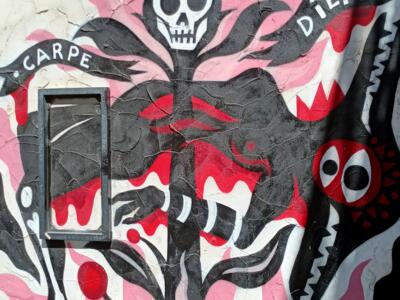 Carpe Diem with a Pink Reaper — Street art in Marseille