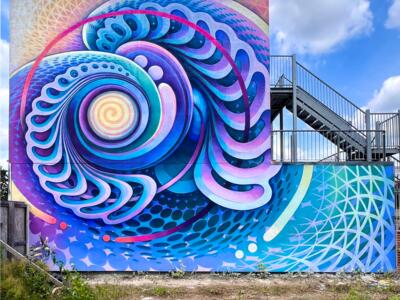 Spirale marine de Gresham Court — Street art de Anna Charney à Cheltenham