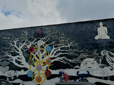 Mystical wall, Rakaposhii and Captain Borderline — Street art by Captain Borderline, Rakaposhii in Köln