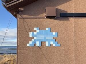 LAP_20, Space Invader on the summit of Galtispuoda — Street art by Invader in Arjeplog