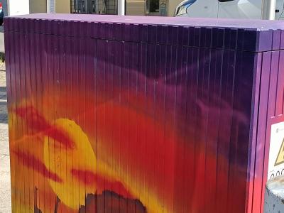 Savane au coucher de soleil — Street art à Berlin