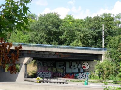 PA_1055, Space Invader on Autoroute de l'Est — Street art by Invader in Nogent-sur-Marne