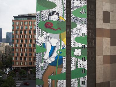Twist of Fate — Street art by Millo in Shanghai