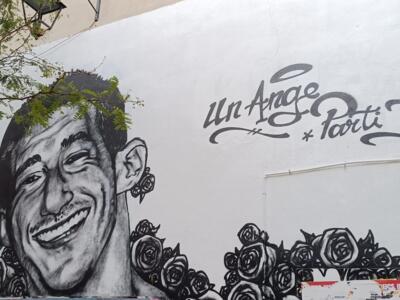 An angel gone too soon, tribute mural — Street art in Marseille