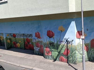 Poppy Meadow Mural — Street art in Berlin