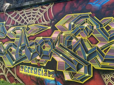 Terrorizm, faceted lettering and cobwebs — Street art in Nantes