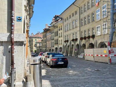 BRN_07, Space Invader on Kreuzgasse — Street art by Invader in Bern