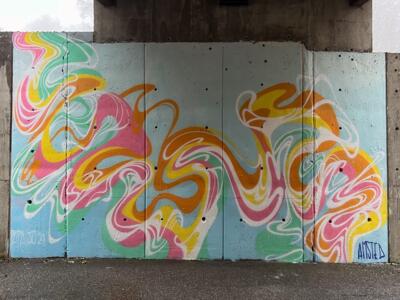 Vibrating Symphony — Street art by Amsted in Saint-Nicolas-la-Chapelle