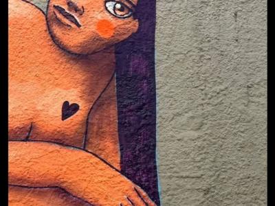 Entre vallées et montagnes, la magie de se retrouver — Street art de Mag Magrela à São Paulo