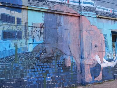 The Elephant of Rue des Brigittines — Street art in Bruxelles