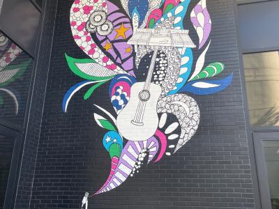 Power of Music — Street art by Kelsey Montague in Nashville