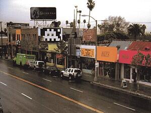 LA_64, Space Invader de Melrose Avenue — Street art de Invader à Los Angeles