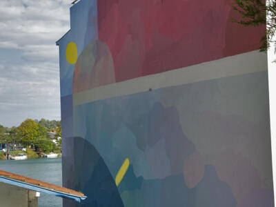 Nelio's colour fields on avenue Capitaine-Resplandy — Street art by Nelio in Bayonne