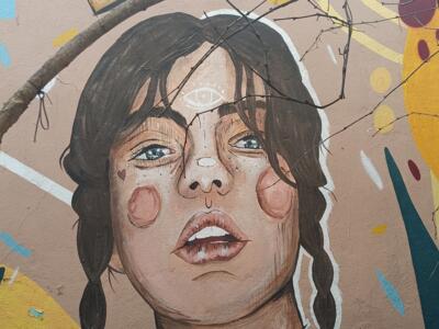 Girl with a Third Eye, by Marie and Escrito — Street art in Lisboa