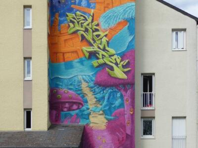 The Gate of Canvases — Street art by 2Rode in Saint-Brieuc
