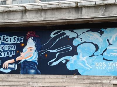 Speciesism, Sexism, Racism: The Real Pests — Street art by Sly2 in Bourges