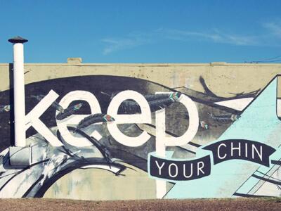 Keep Your Chin Up — Street art de Blaine Fontana, Zach Yarrington à Portland
