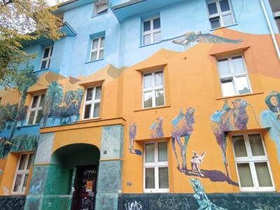 Camel caravan in the desert — Street art in Düsseldorf