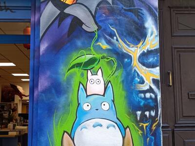 Batman and the Totoro — Street art in Marseille